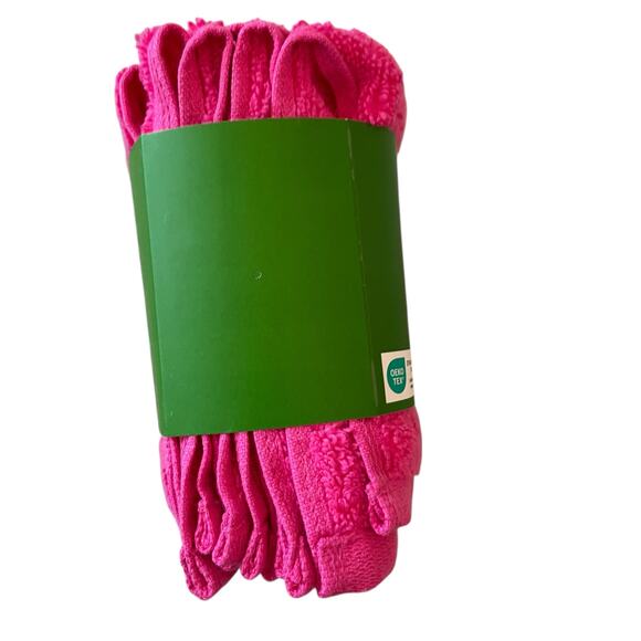 KATE SPADE Set of 4 Hot Pink Cotton Wash Cloths 13x13 NEW - Picture 5 of 9